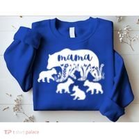 Mama Bear With 4 Cubs MotherS Day Mom Birthday Funny Gift Sweatshirt thumb 2