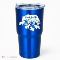 Mama Bear With 4 Cubs MotherS Day Mom Birthday Funny Gift Tumbler thumb 0