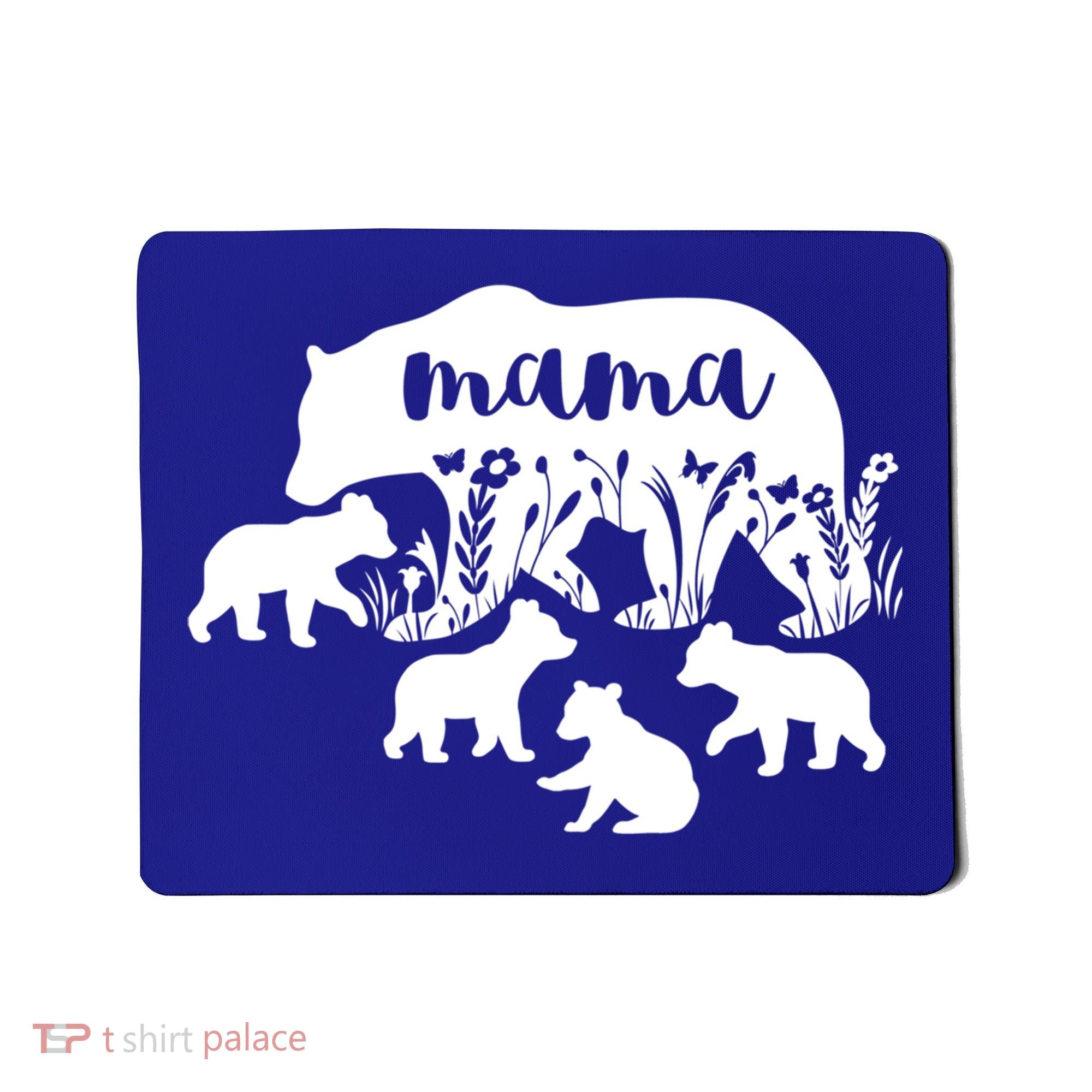 Mama Bear With 4 Cubs MotherS Day Mom Birthday Funny Gift Mousepad