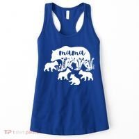 Mama Bear With 4 Cubs MotherS Day Mom Birthday Funny Gift Women's Tank Top thumb 0
