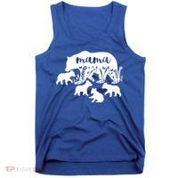 Mama Bear With 4 Cubs MotherS Day Mom Birthday Funny Gift Tank Top thumb 0