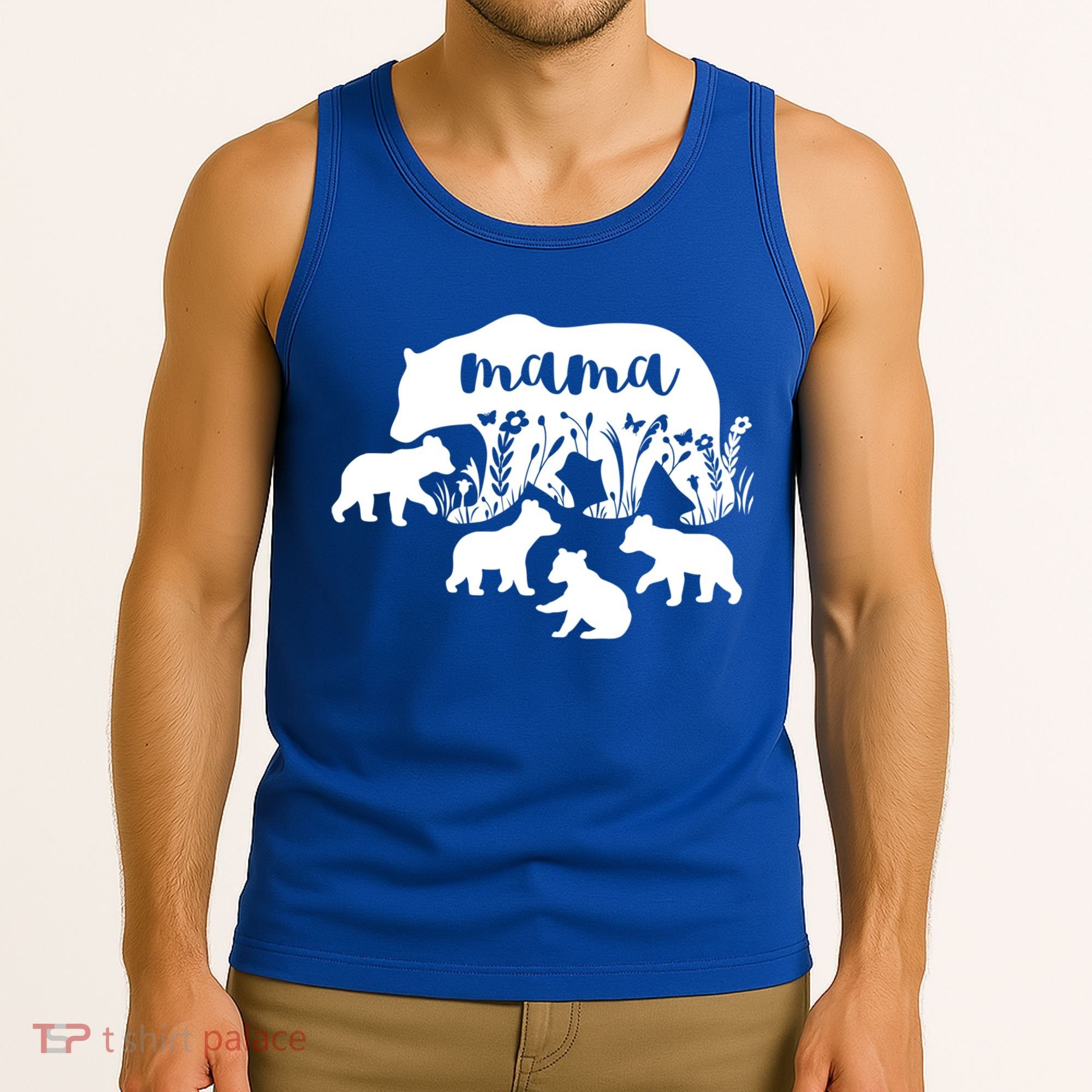 Mama Bear With 4 Cubs MotherS Day Mom Birthday Funny Gift Tank Top