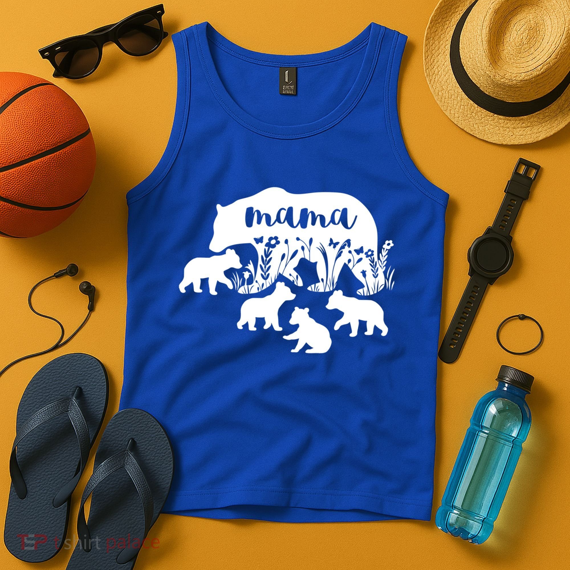 Mama Bear With 4 Cubs MotherS Day Mom Birthday Funny Gift Tank Top