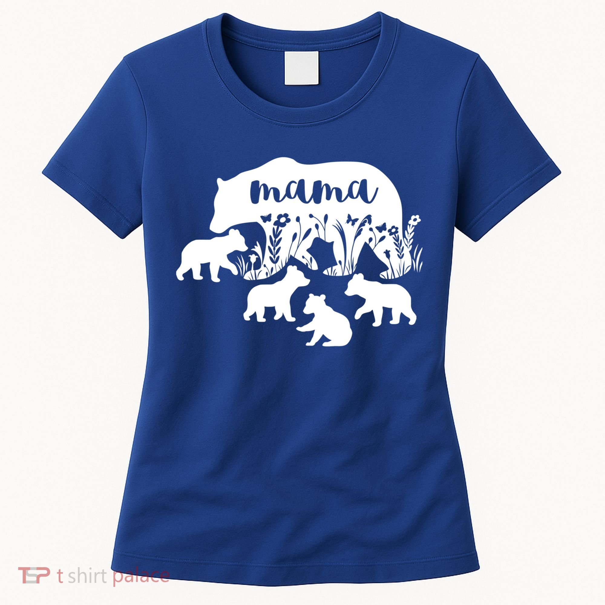Mama Bear With 4 Cubs MotherS Day Mom Birthday Funny Gift Women's T-Shirt