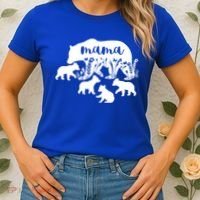 Mama Bear With 4 Cubs MotherS Day Mom Birthday Funny Gift Women's T-Shirt thumb 2