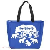 Mama Bear With 4 Cubs MotherS Day Mom Birthday Funny Gift Tote Bag thumb 0