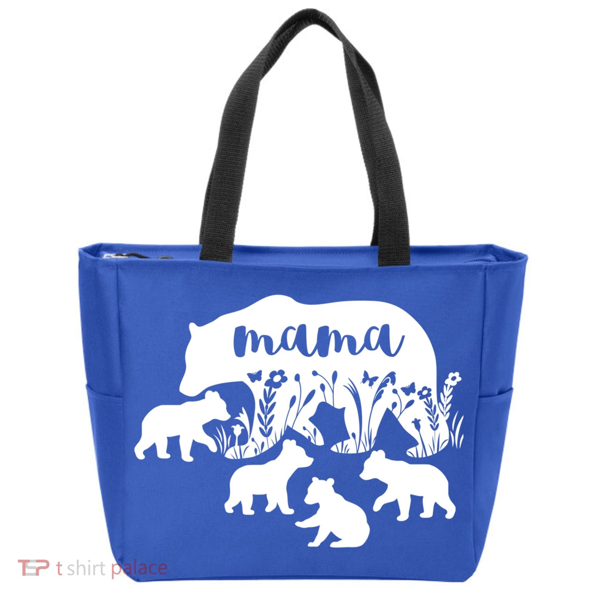Mama Bear With 4 Cubs MotherS Day Mom Birthday Funny Gift Tote Bag