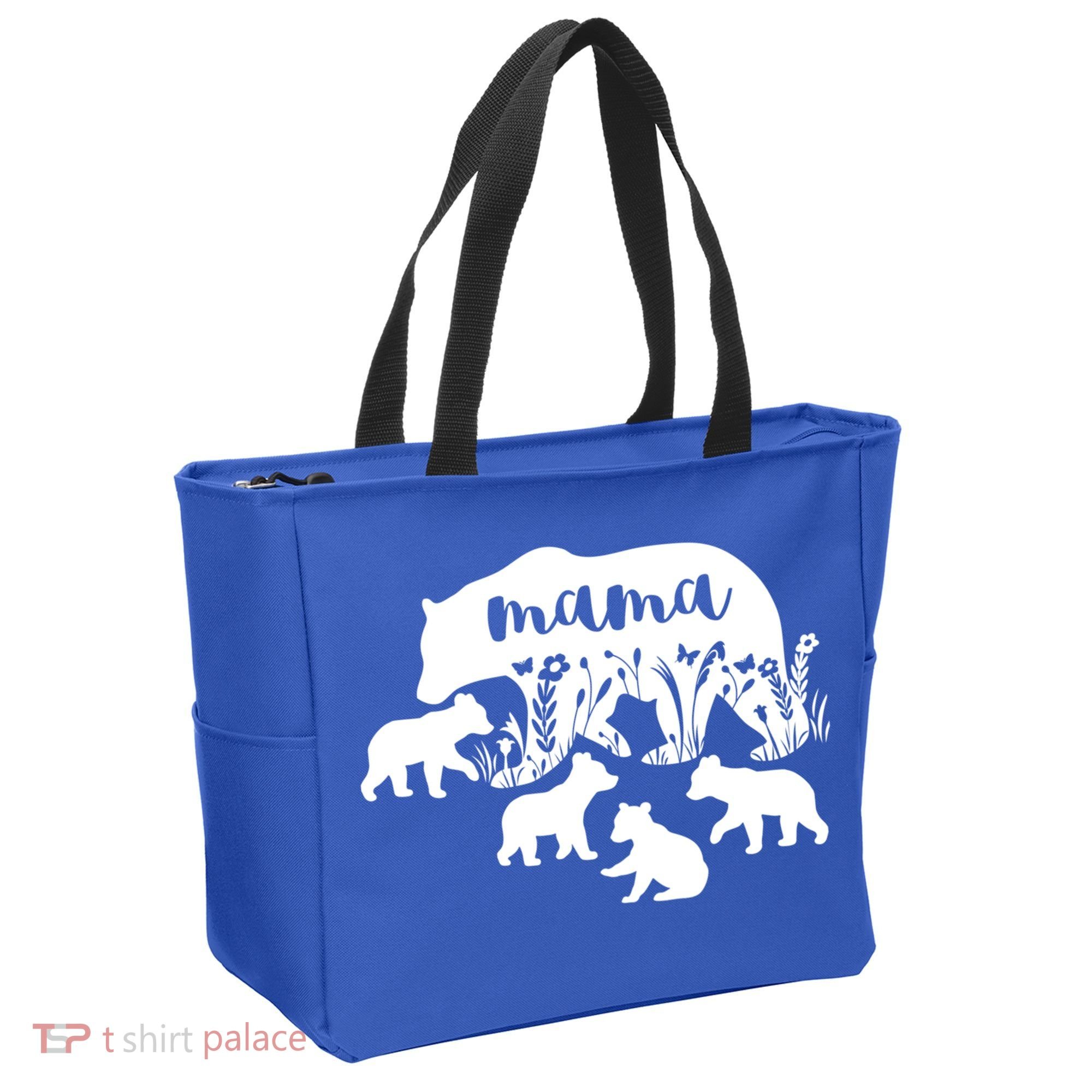 Mama Bear With 4 Cubs MotherS Day Mom Birthday Funny Gift Tote Bag
