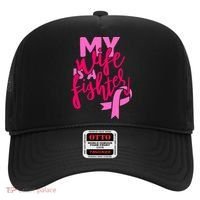 My Best Wife Is A Fighter For Breast Cancer Awareness Gift Hat thumb 0