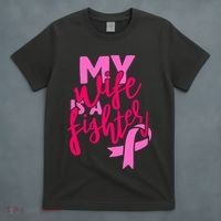 My Best Wife Is A Fighter For Breast Cancer Awareness Gift T-Shirt thumb 4