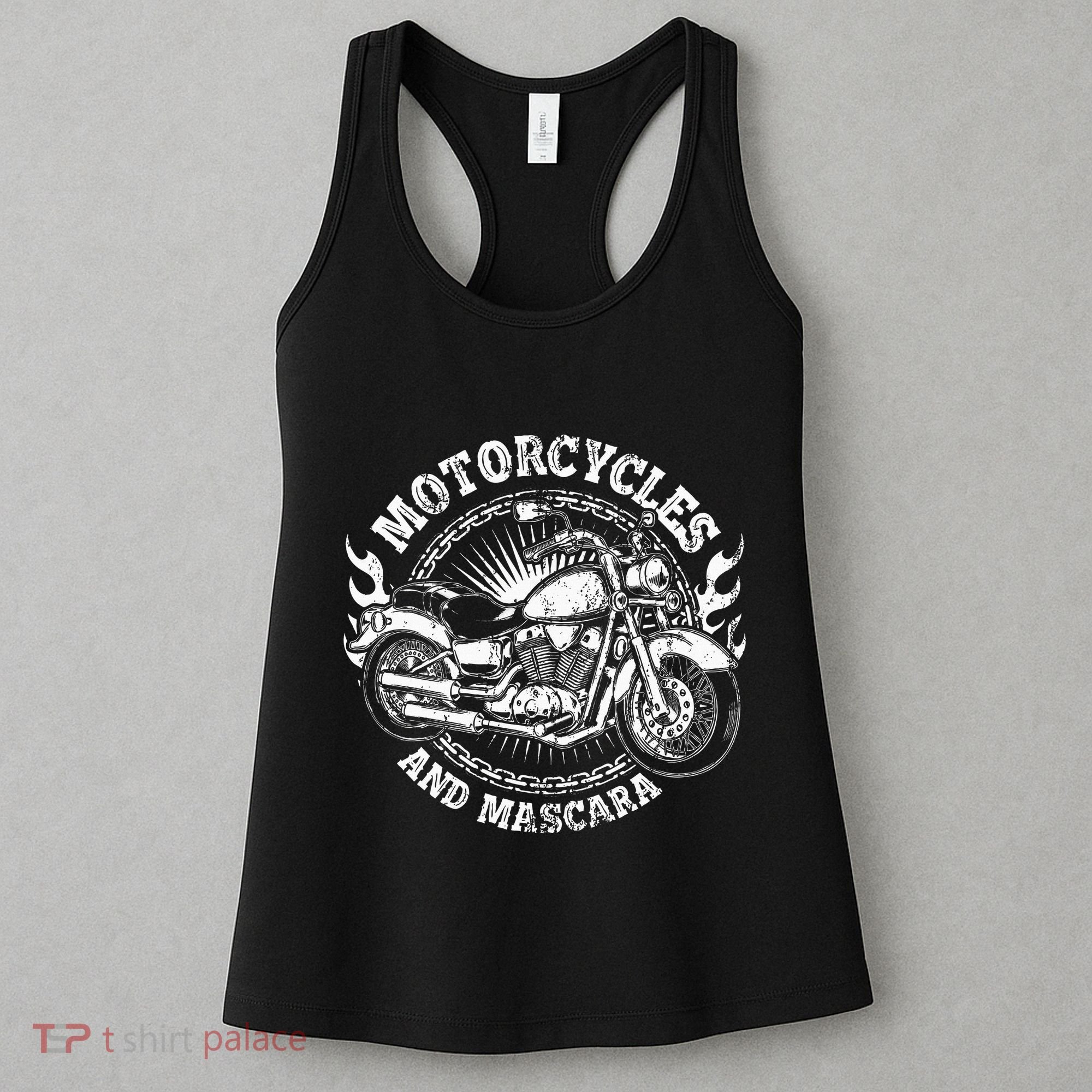 Motorcycle Biker Women Gift Makeup Mascara Biker Women's Tank Top