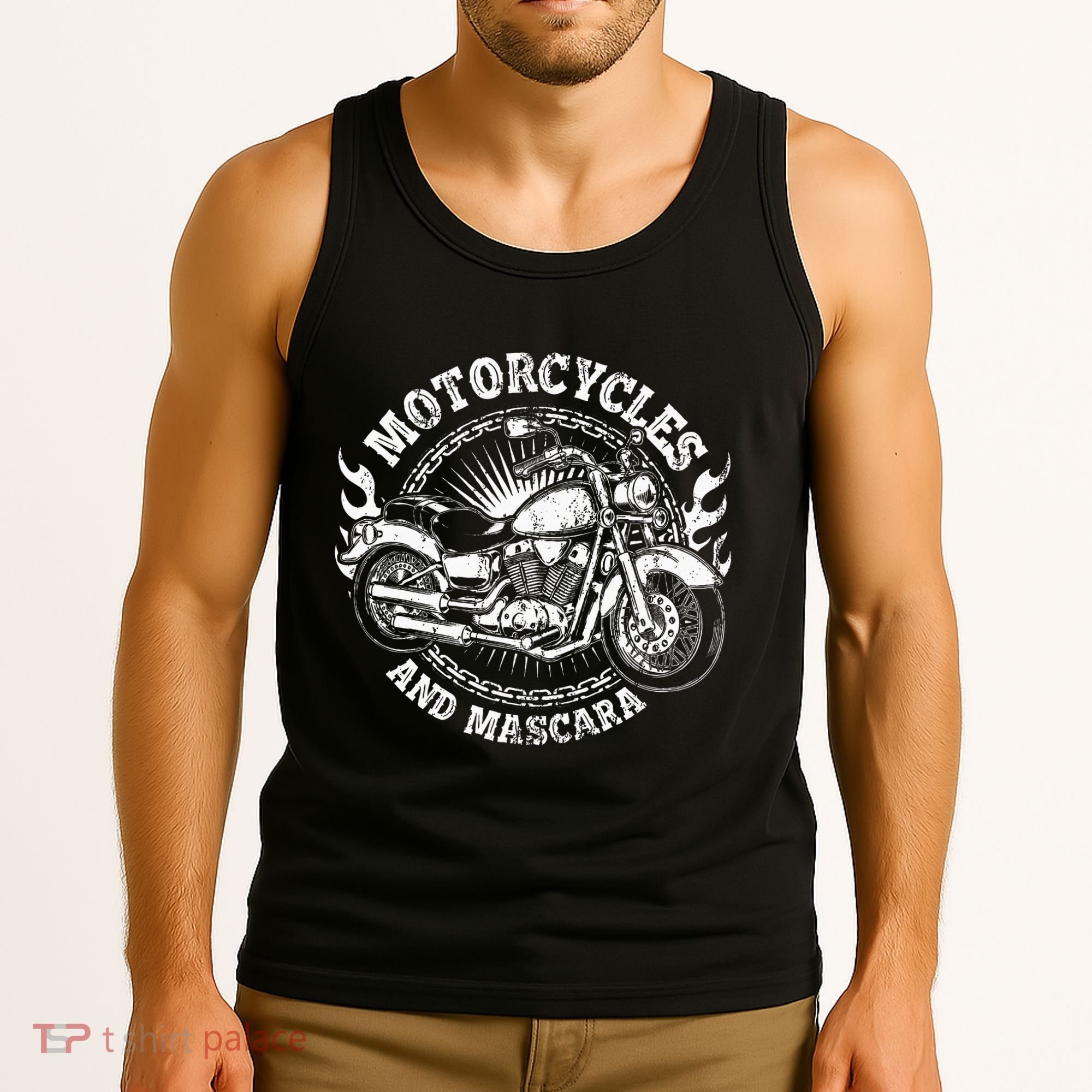 Motorcycle Biker Women Gift Makeup Mascara Biker Tank Top