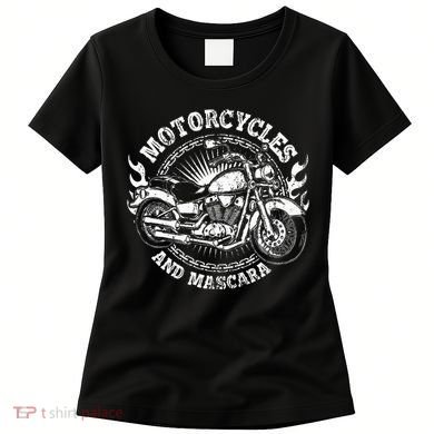 Motorcycle Biker Women Gift Makeup Mascara Biker Women's T-Shirt