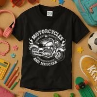 Motorcycle Biker Women Gift Makeup Mascara Biker Kids T-Shirt thumb 3