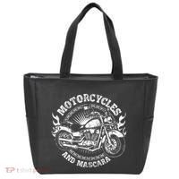 Motorcycle Biker Women Gift Makeup Mascara Biker Tote Bag thumb 0