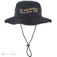 My Boyfriend Will Kill You Funny Girlfriend Dating Couple Bucket Hat thumb 0