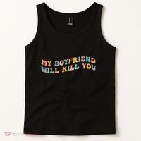 My Boyfriend Will Kill You Funny Girlfriend Dating Couple Tank Top thumb 2