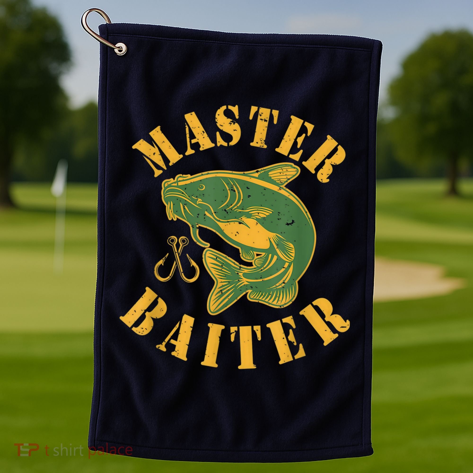 Master Baiter Wels Catfish Hunter Golf Towel