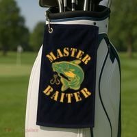 Master Baiter Wels Catfish Hunter Golf Towel thumb 2