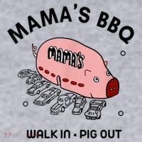 Mama's BBQ Walk In Pig Out Sunny Summer Women's Sweatshirt thumb 2