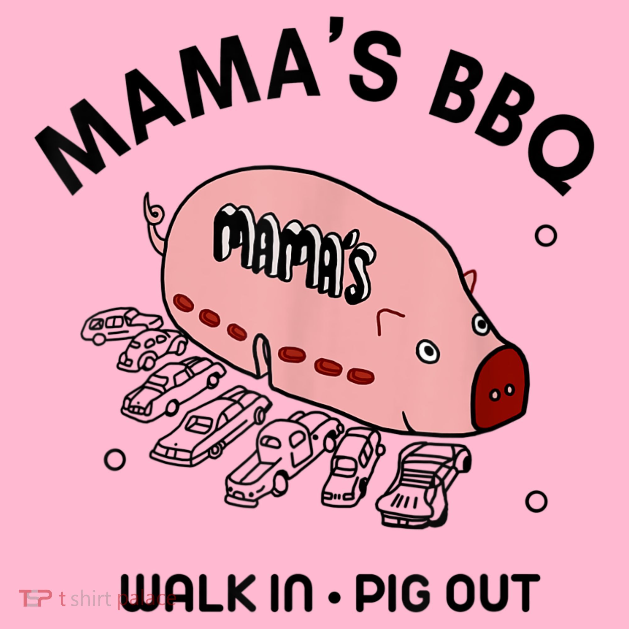 Mama's BBQ Walk In Pig Out Sunny Summer Coaster