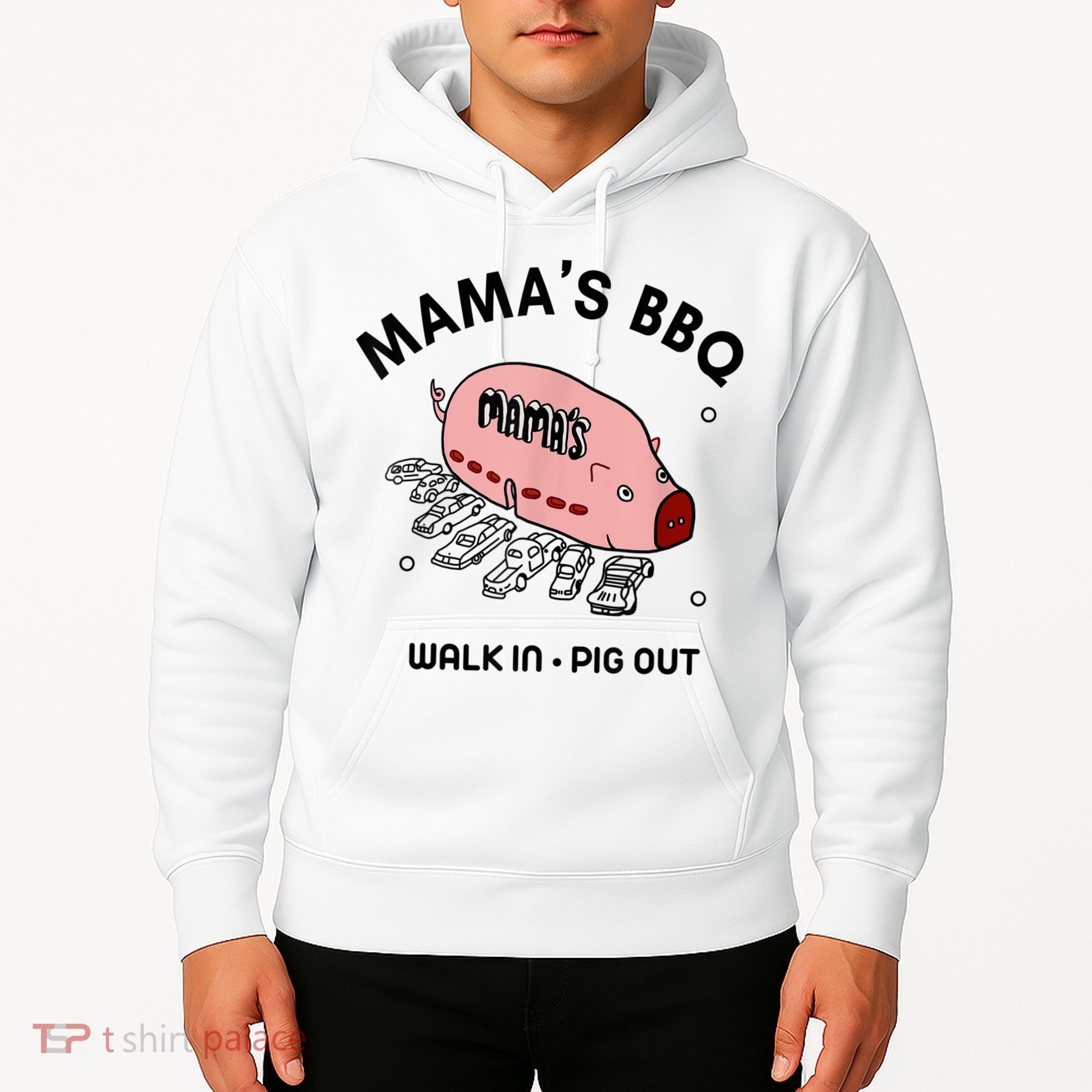 Mama's BBQ Walk In Pig Out Sunny Summer Hoodie
