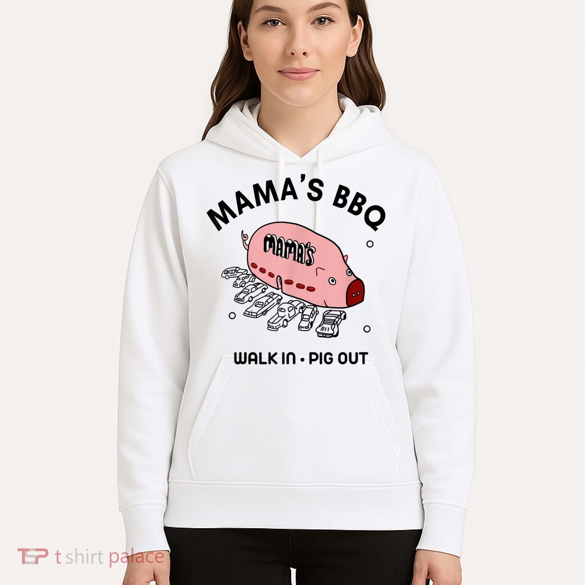 Mama's BBQ Walk In Pig Out Sunny Summer Hoodie