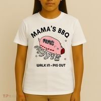 Mama's BBQ Walk In Pig Out Sunny Summer T-Shirt thumb 4