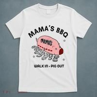 Mama's BBQ Walk In Pig Out Sunny Summer T-Shirt thumb 5
