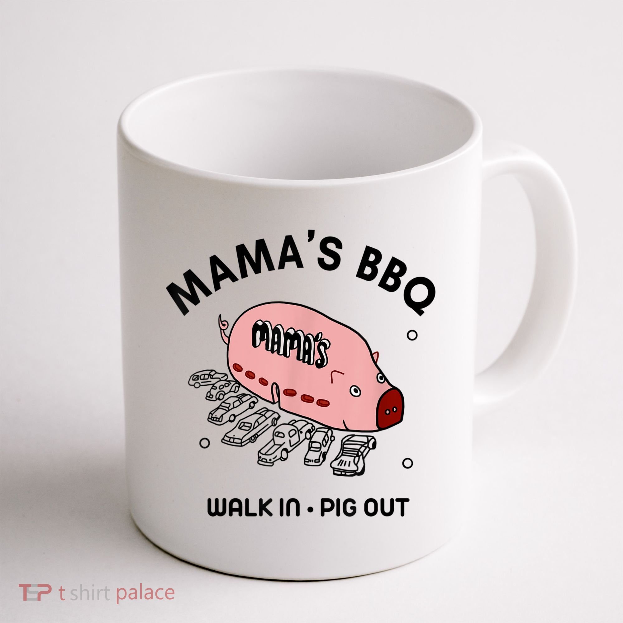 Mama's BBQ Walk In Pig Out Sunny Summer Coffee Mug