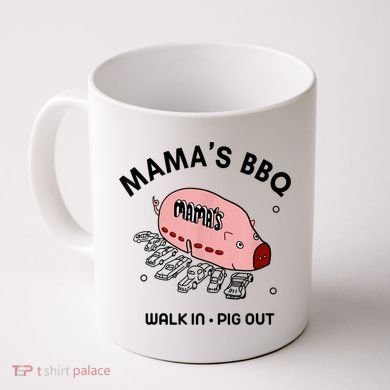 Mama's BBQ Walk In Pig Out Sunny Summer Coffee Mug