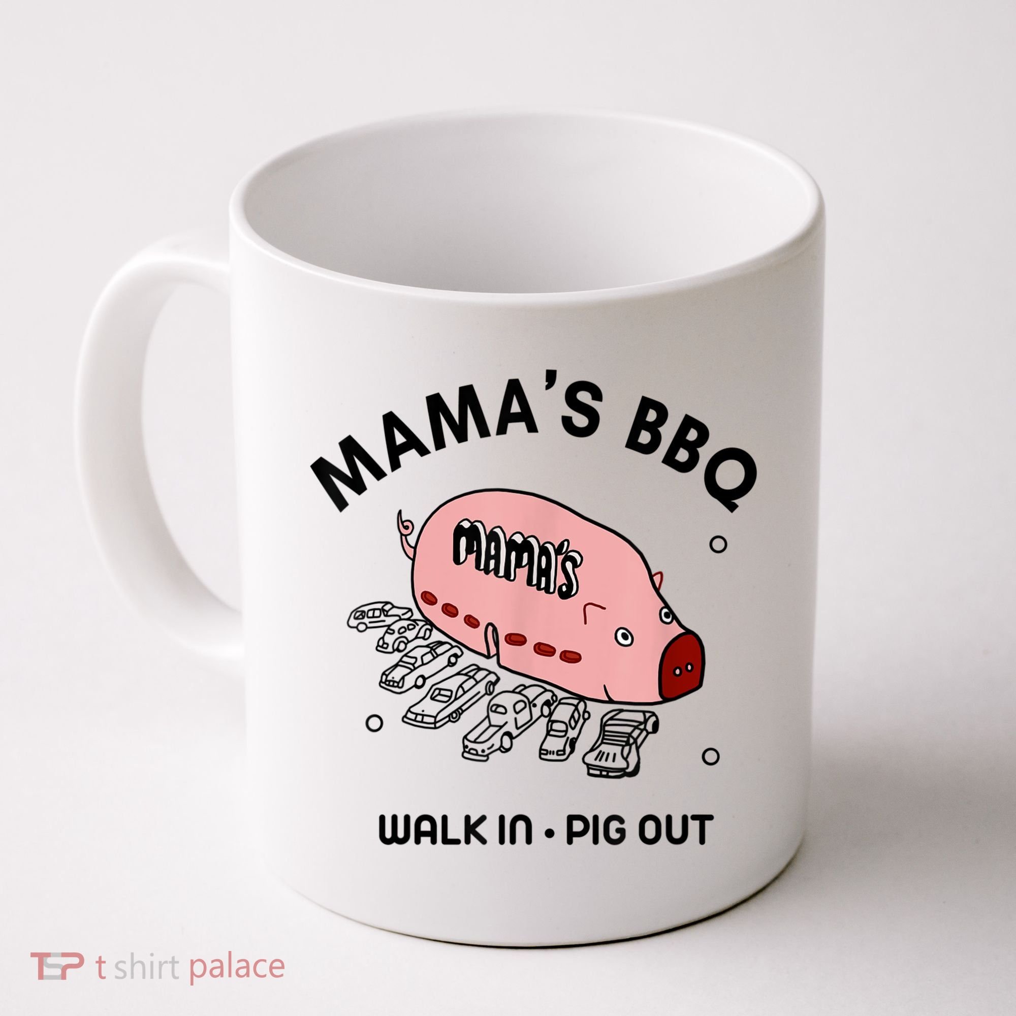 Mama's BBQ Walk In Pig Out Sunny Summer Coffee Mug