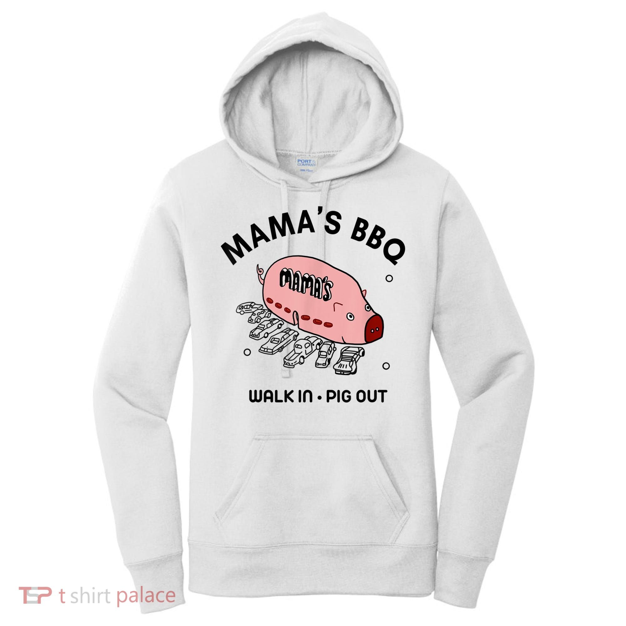 Mama's BBQ Walk In Pig Out Sunny Summer Women's Hoodie