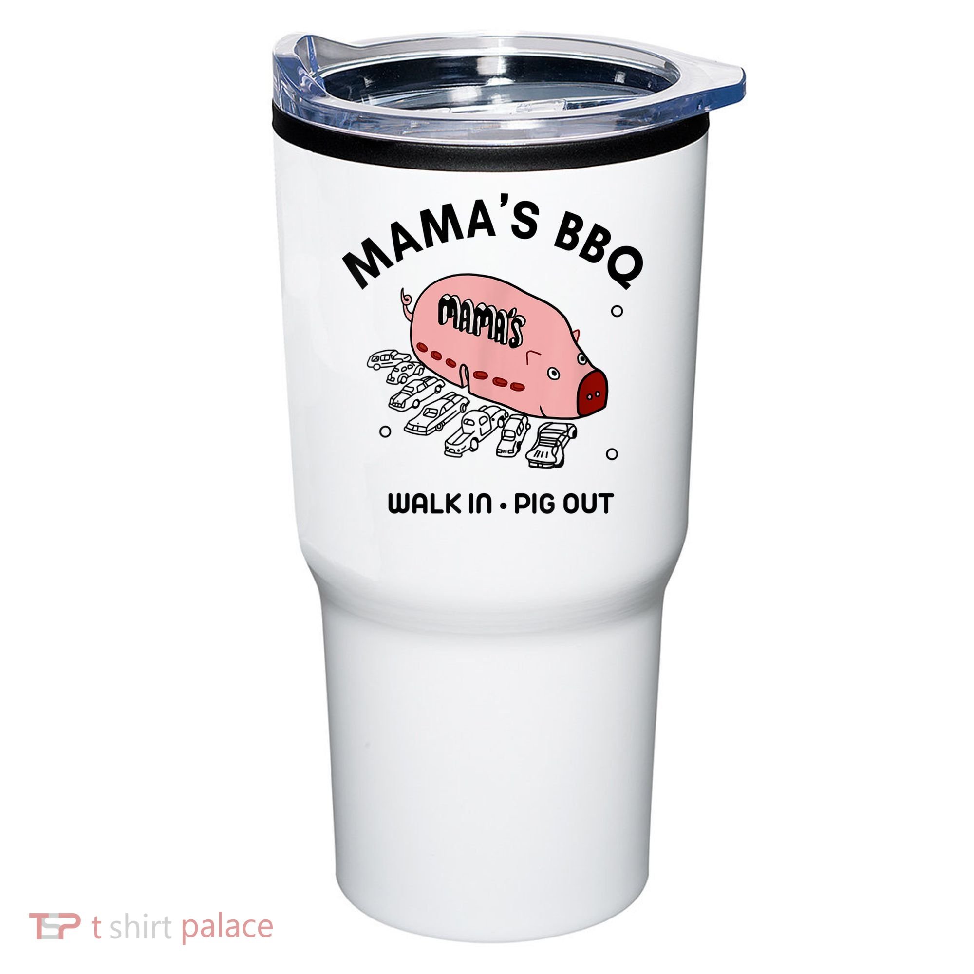 Mama's BBQ Walk In Pig Out Sunny Summer Tumbler