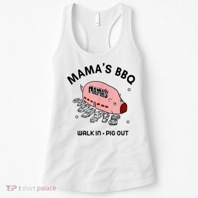 Mama's BBQ Walk In Pig Out Sunny Summer Women's Tank Top