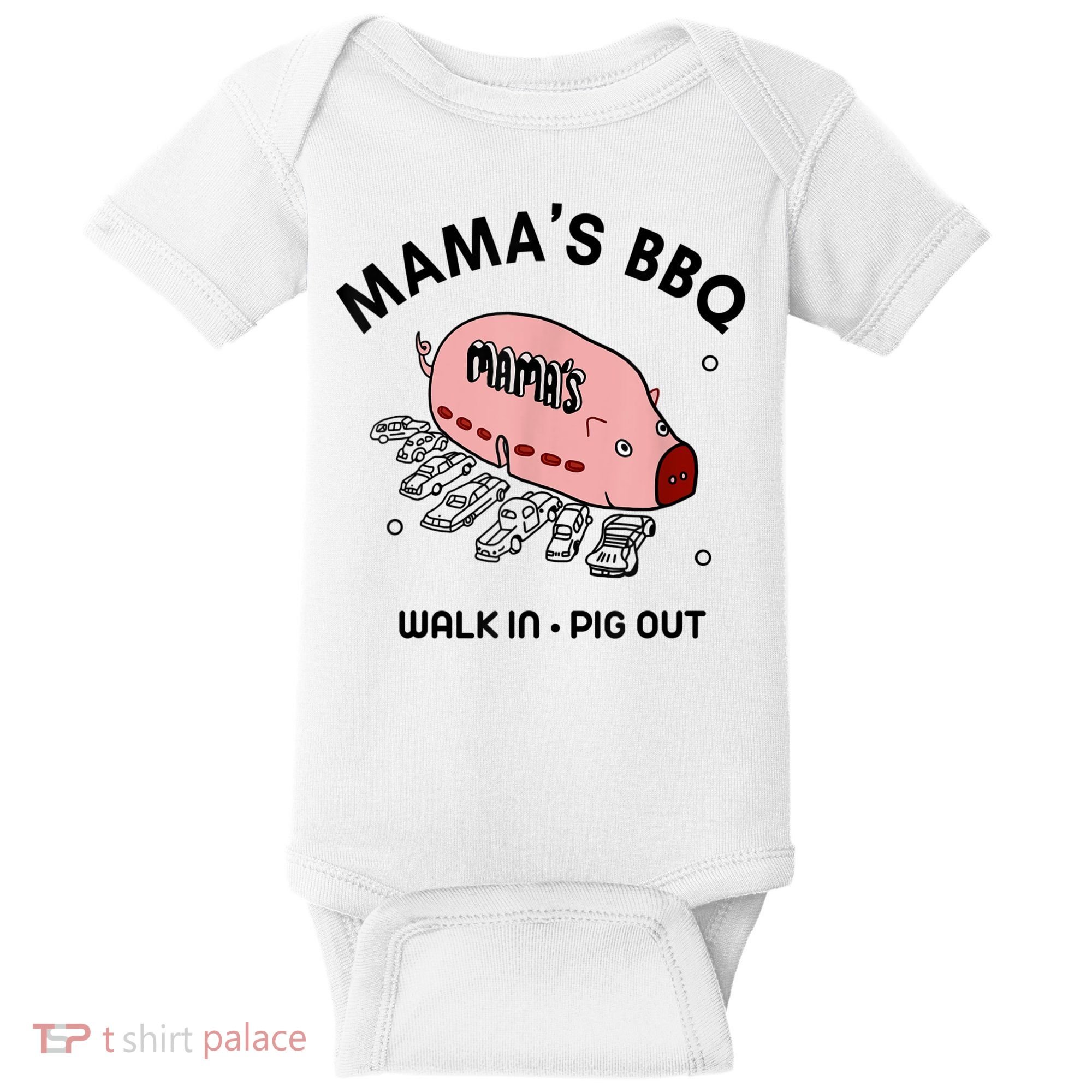 Mama's BBQ Walk In Pig Out Sunny Summer Baby Bodysuit
