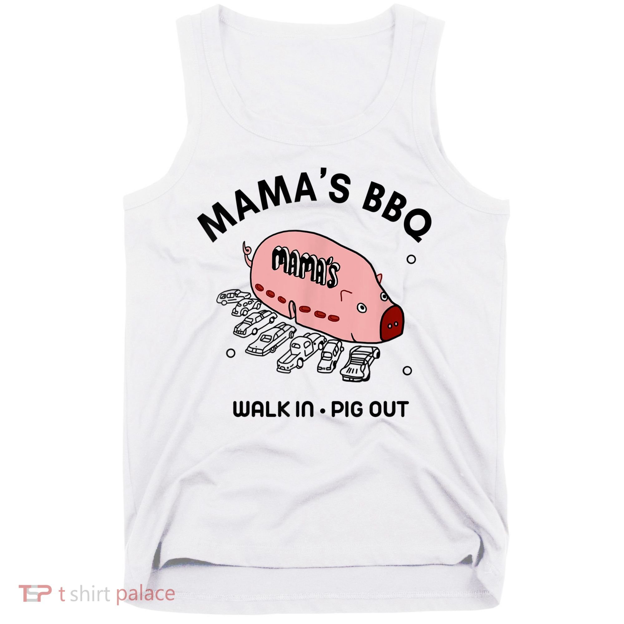 Mama's BBQ Walk In Pig Out Sunny Summer Tank Top