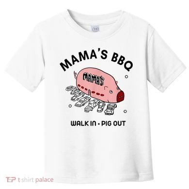 Mama's BBQ Walk In Pig Out Sunny Summer Toddler T-Shirt