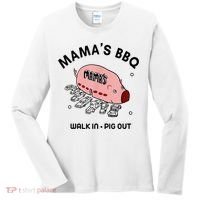 Mama's BBQ Walk In Pig Out Sunny Summer Women's Long Sleeve Shirt thumb 0