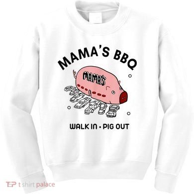 Mama's BBQ Walk In Pig Out Sunny Summer Kids Sweatshirt