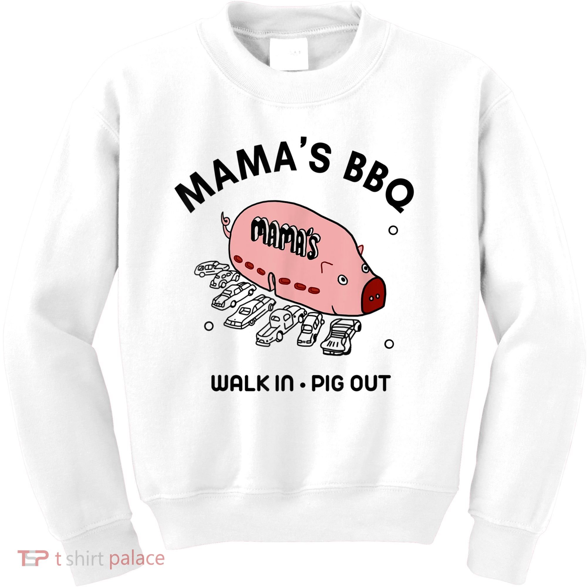 Mama's BBQ Walk In Pig Out Sunny Summer Kids Sweatshirt