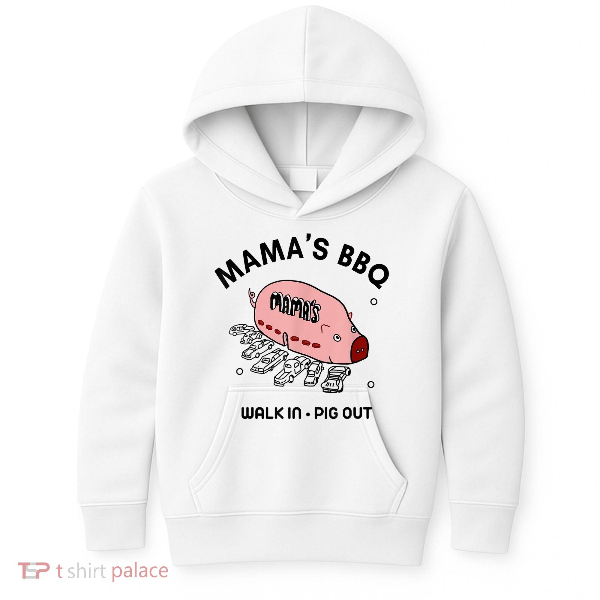 Mama's BBQ Walk In Pig Out Sunny Summer Kids Hoodie