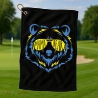 Mama Bear World Down Syndrome Awareness Day T21 Gift Golf Towel thumb 1