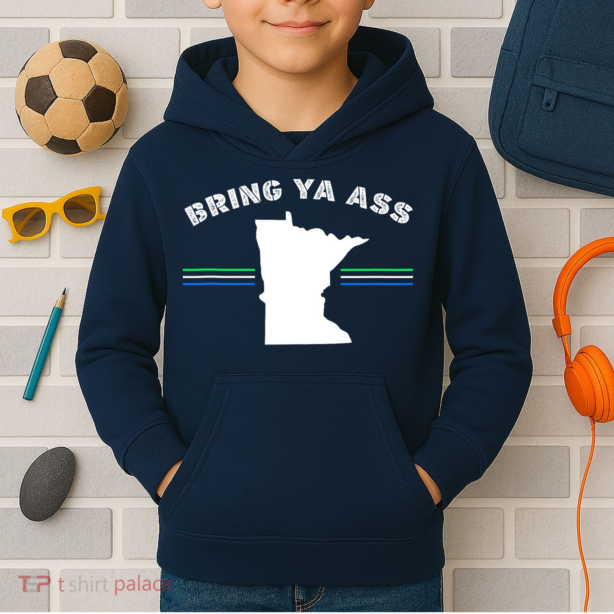 Minnesota Bring Ya Ass Kids Hoodie