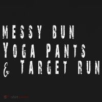 Messy Bun Yoga Pants Target Run Funny Novelty Busy Mom Gift Women's Hoodie thumb 2