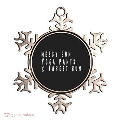 Messy Bun Yoga Pants Target Run Funny Novelty Busy Mom Gift Ornament