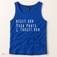 Messy Bun Yoga Pants Target Run Funny Novelty Busy Mom Gift Tank Top thumb 2