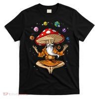 Mushroom Buddha Zen Yoga Meditation Psychedelic Hippie Fungi T-Shirt thumb 0