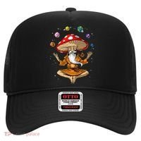 Mushroom Buddha Zen Yoga Meditation Psychedelic Hippie Fungi Hat thumb 0