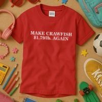 Make Crawfish $1.79lb Dollars Again Kids T-Shirt thumb 3